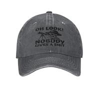 Melbrakin Oh Look Nobody Gives A Shit Hat A S,T Trucker Hat Cowboy Men Women Baseball Cap Deep Heather
