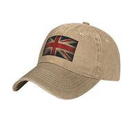 Melbrakin Original Low Profile Cotton Baseball Cap The Union Jack British Flag Hat Men Women Dad Hat Adjustable Black