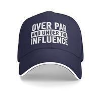 Melbrakin Over Par Under The Influence Hat Baseball Cap for Men Women Navy Blue