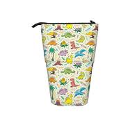 Melbrakin Pencil Case Funny Doodle Dinosaur Chidish Dino Pen Telescopic Holder Stationery Storage Stand Pouch School Supplies for Student Artist Office Nurse