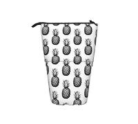 Melbrakin Pines Medium Tiling Pattern Telescopic Pencil Case Stand-Up Organizer Cosmetics Pouch Makeup Bag Stationery Pen Case