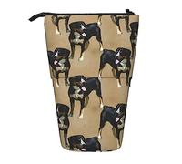 Melbrakin Posing Entlebucher Mountain Dog Tan Pencil Case,Stand Pencil Pouch,Telescopic Pencil Case Stand Pencil Holder Pen Bag