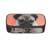 Melbrakin Sad Dog Pencil Case Large Capacity for Girls Boys Print Polyester School Office Case