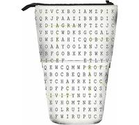 Melbrakin Unified Modeling Language Telescopic Pencil Stationery Case Pens Storage Box with Zipper Closure for Women Men Boys Girls Highlighted Keywords Letter Analysis Cross Word