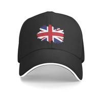 Melbrakin Union-Jack Flag United Kingdom Flag Hat for Men Women Baseball Cap Gifts Funny Fashion Trucker Hat Black