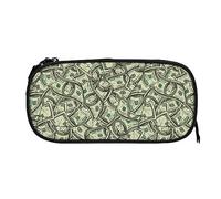 Melbrakin Vintage Hundred Dollar Bills Pencil Case Large Capacity Pouch Pen Holder Pencil Bags Box Organizer Zipper Cosmetic Makeup Storage Bag
