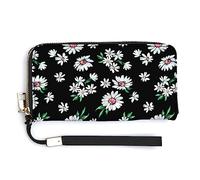 Melbrakin Women's Coin Purse Wallets Large Capacity Zipper Handbag Purse for Girls Ladies Compatible with Little Daisy Flower Print Wallet