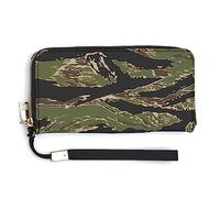Melbrakin Women's Coin Purse Wallets Large Capacity Zipper Handbag Purse for Girls Ladies Compatible with Army Military Camouflage Vietnam Tiger Stripe Camo Wallet