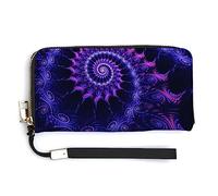 Melbrakin Women's Pu Wallets Cell Phone Case Holster Bag Cute Large Capacity Zipper Handbag Purse for Girls Ladies Compatible with Trippy Purple Tie Dye Wallet