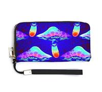 Melbrakin Women's Pu Wallets Cell Phone Case Holster Bag Cute Large Capacity Zipper Handbag Purse for Girls Ladies Compatible with Magic Trippy Mushroom Wallet