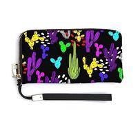 Melbrakin Women's Pu Wallets Cell Phone Case Holster Bag Cute Large Capacity Zipper Handbag Purse for Girls Ladies Compatible with Trippy Cactus Wallet