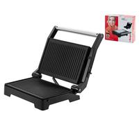 Melchioni Burger Mini Grill With Tilting Lid 1000W Black Silver