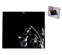 Melchioni Flat N Square Black, White Electronic Glass Bathroom Scale