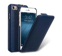 MELCKO Case Suitable for Apple iPhone SE 2022 5G, iPhone SE 2020, iPhone 8, iPhone 7, 4.7 Inch, Case with Coated Leather, Protective Case, Fold-Up, Ultra-Slim Cover, Blue