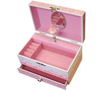 Mele & Co Lexi Ballet Shoe Musical Jewellery Case, Pink & White, 18 cm x 12 cm x 10 cm