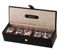 Mele and Co Black Men's Five Watch Box