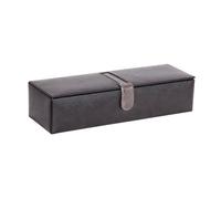 Mele & Co Alfie 1500 Black Genuine Bonded Leather 5 Watch Display Box
