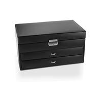 Mele & Co Black Bonded Leather Jewellery Box - P55137