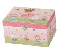 Mele & Co. Dancing Princess Musical Jewellery Box with Ballerina, Pink Interior, Two Drawers
