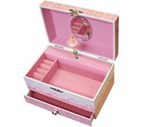 Mele & Co Lexi Ballet Shoe Musical Jewellery Case, Pink & White, 18 cm x 12 cm x 10 cm