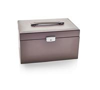 Mele & Co Mink Bonded Leather Large Lockable Jewellery Box - P55108