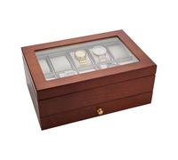 Mele & Co Walnut Finish Ten Part Watch Box - A1943