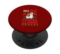 Mele Kaliki Llama Sweater Mele Kalikimaka Xmas Santa Llama PopSockets Adhesive PopGrip
