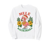 Mele Kalikimaka Cute Flamingo Hawaiian Christmas Tropical Sweatshirt