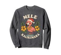 Mele Kalikimaka Cute Flamingo Hawaiian Christmas Tropical Sweatshirt
