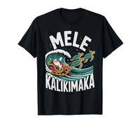 Mele Kalikimaka Santa Hawaiian Sea Turtles Hawaii Christmas T-Shirt