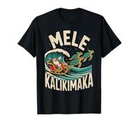 Mele Kalikimaka Sea Turtles Hawaiian Santa Hawaii Christmas T-Shirt