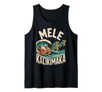 Mele Kalikimaka Sea Turtles Hawaiian Santa Hawaii Christmas Tank Top