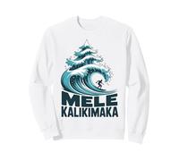 Mele Kalikimaka Surf Wave Hawai'i Oahu Maui Christmas Tree Sweatshirt