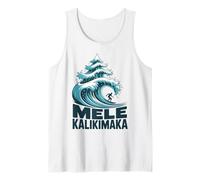 Mele Kalikimaka Surf Wave Hawai'i Oahu Maui Christmas Tree Tank Top
