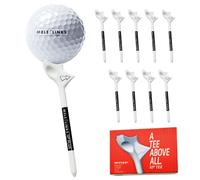 MELE LINKS 10° Durable Plastic Golf Tees (Pack of 10) - Unbreakable Tees to Reduce Spin, Slice & Boost Distance - Premium Golf Accessories for Beginners & Professionals
