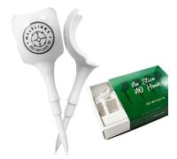 MELE LINKS Golf Plastic 2 3/4 in Tee Set - 4 Pack of Tees for Golf Practice Golf White Unbreakable Tees Anti-Slice Plastic Tee Set Golfer Gadgets Gifts for Men Golf Premium Pro Wood Stuff Accessories