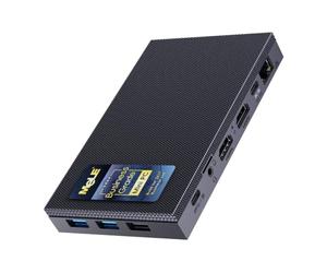 MeLE Quieter 4C Fanless Mini PC, N100 16GB 512GB, Triple Display | Silent Desktop Computer 4K Display, 2×HDMI + USB-C, Gigabit Ethernet, Mini Desktop for Home Office, IoT, Home Assistant