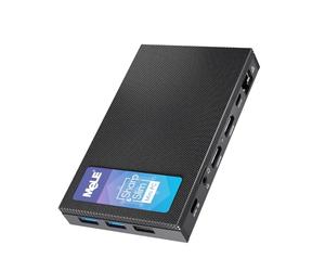 MeLE Quieter 4C Fanless Mini PC N100 8GB 128GB with Multi-OS Support, Ultra Slim and Small, Full-Function USB-C, HDMI Display Desktop PC on Home, Office, Education, Industrial, Billboard