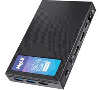 MeLE Quieter 4C Mini PC 12nd Gen N100 Fanless PC 16GB Memory, 512GB Memory, Windows 11 Pro, WLAN 2.4/5G, Full USB-C Full 4K Triple View