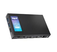 MeLE Quieter4C Fanless Mini PC with Win 11 Pro N100 (up to 3.4GHz 4C/4T) 8GB LPDDR4x 256GB Storage Micro Desktop Computer, Support 4K Triple Display, Dual HDMI, All-in-One USB-C WiFi 5 BT5.1 Ethernet