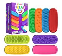 Melearch Fidget Toys Sensory Stone for Adults, 8 Pcs Silicone Sensory Strips for Autism Kids, Fidget Stress Toys for Anxiety Relief, Students Calm Down Classroom Prizes