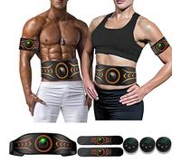 Melede Ab Belt Abdominal Muscle Toner - Abs Stimulator with 8 Modes Dual Channel EMS Muscle Toning Belt for Adults, Unisex, Black
