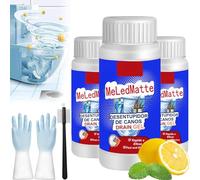 Meledmatte Toilet Drain Cleaner, Professional Meledmatte Powerful Pipe Dredging Agent, Meledmatte Pipeline Dredging Agent for Kitchen Toilet Pipeline Quick Cleaning Tool (3Pcs)