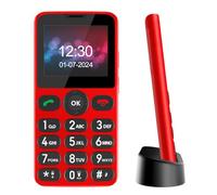 Melefon Big Button Mobile Phone,Easy to Use,Large Volume Basic Cell Phone for Elderly,Unlocked Senior Phone with 2.2" Display|SOS|FM Radio|Charging Dock|Supports 15 languages (Red)