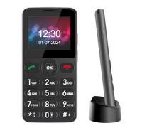 Melefon Big Button Mobile Phone for Elderly,Easy to Use Phone,Large Volume Basic Cell Phone for Senior with 2.2" Display|SOS Button|FM Radio|Charging Dock|Supports 15 languages (Black)