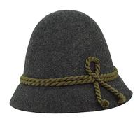 Melegari Faustmann Sepplhut Mountain Hat | Shepherd's Hat | Alpine Hat | Men and Women | Summer/Winter, anthracite, 56