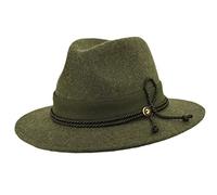 Melegari Tyrolean Loden Garmisch Hat | Mountain Hat | Alpine Hat | Men Women | Summer/Winter, green, 59