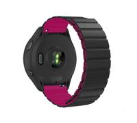 MELEJIA 20 mm Magnetic Strap for Garmin Forerunner 165/Venu 2 Plus/Venu Sq 2/Forerunner 570 42 mm, 20 mm Universal Replacement Strap, Soft Silicone Magnetic Watch Strap - Black Burgundy Red