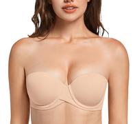 MELENECA Women’s Heavy Padded Convertible Multiway Underwire Push Up Strapless Bra Beige 40B