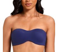 MELENECA Women's Strapless Minimizer Multiway for Large Bust Unlined Seemless Underwire Bandeau Bra Blue 36D